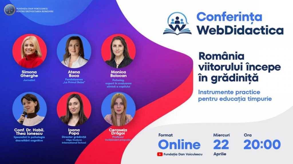 Experți în educație dezbat la Webdidactica: România viitorului, din grădinițe