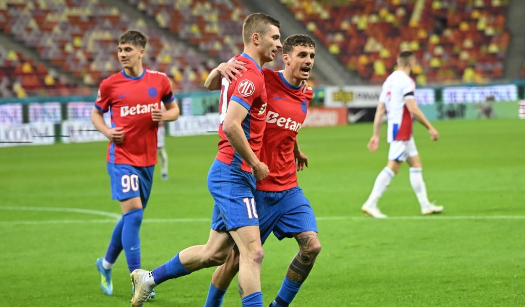 FCSB, spectacol cu 4 goluri într-o repriză! Oțelul Galați, demolată de echipa lui Rădoi