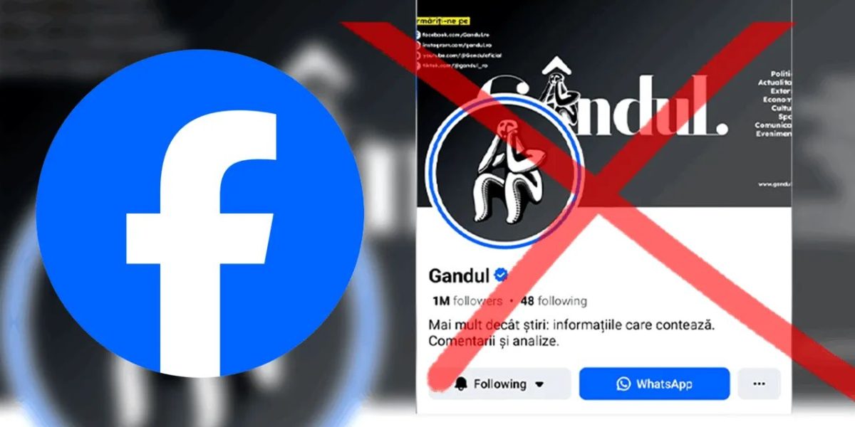 Facebook blochează ziarul Gândul, vocea opoziției: Milioane de vizualizări, dispărute