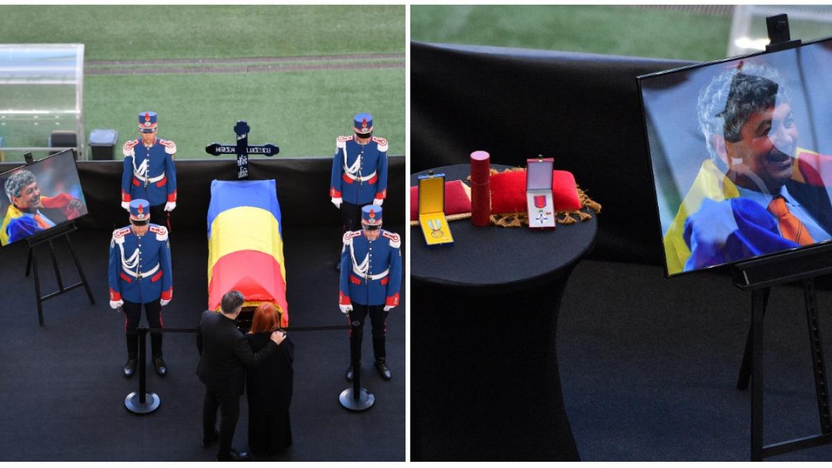 Fostul selecționer al echipei naționale de fotbal a României, Mircea Lucescu, a revenit pe Arena Națională, unde un altar floral emoționant a fost ridicat în memoria sa