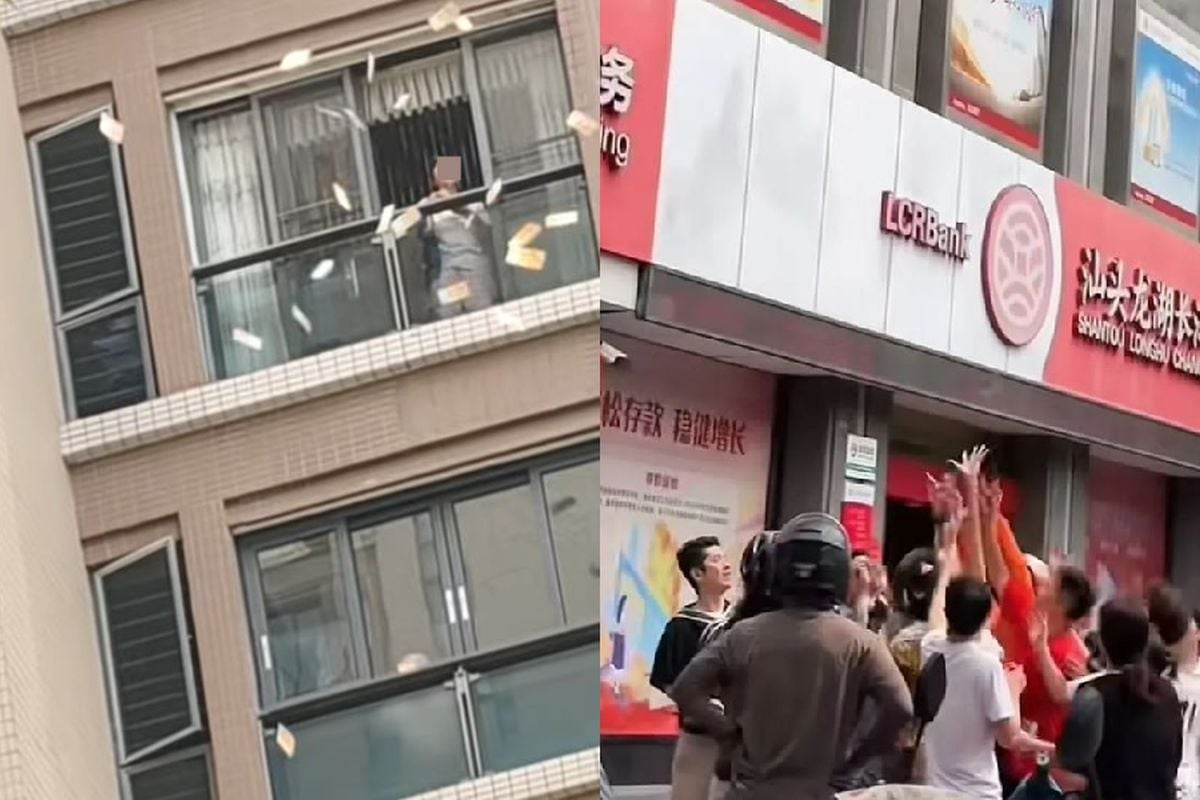 A aruncat 160.000 de dolari de la balcon, după ce s-a certat cu soțul în China