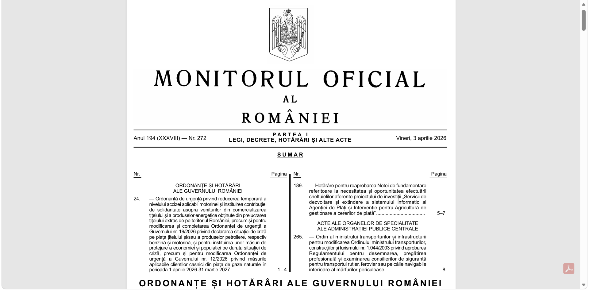 Guvernul Taie Acciza la Motorină și Impune Taxe Noi Companiilor Petroliere București – Guvernul a adoptat o ordonanță de urgență prin care reduce acciza la motorina standard cu 36 de bani pe litru, începând cu data de 7 aprilie 2026