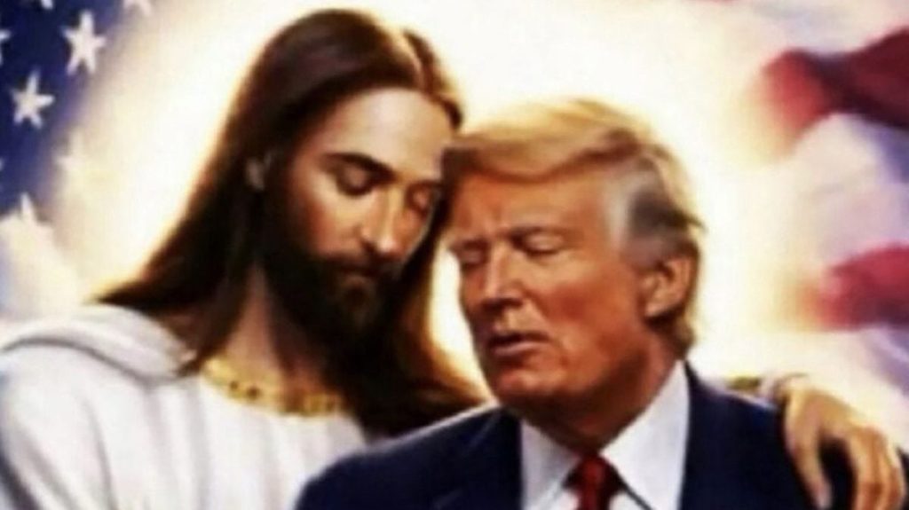 Trump, iar în centrul scandalului: Imagine cu Iisus, ștearsă Rapid de pe rețele