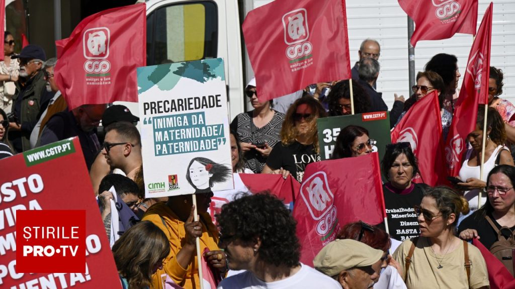 Mitinguri masive la Lisabona: Zeci de mii de oameni, furioși pe reformele muncii