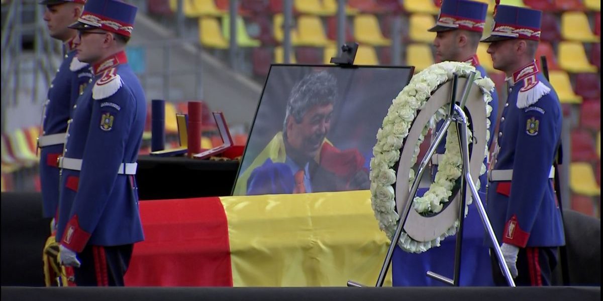 Sicriul lui Lucescu, la Arena Națională. Hagi și Răzvan, zdrobiți de durere