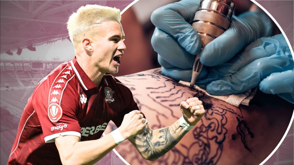 Claudiu Petrila, show total: Tatuajele secrete ale vedetei Rapidului, dezvăluite