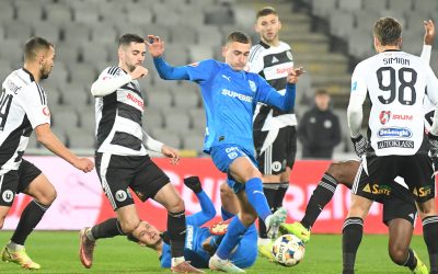 U Cluj – Craiova, 1-0: Etimă roșu cruntă după un fault direct la gleznă în Superligă