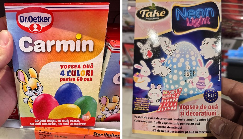 Din ce sunt făcute vopselele de ouă LIDL și Kaufland? Analiza de Paște!