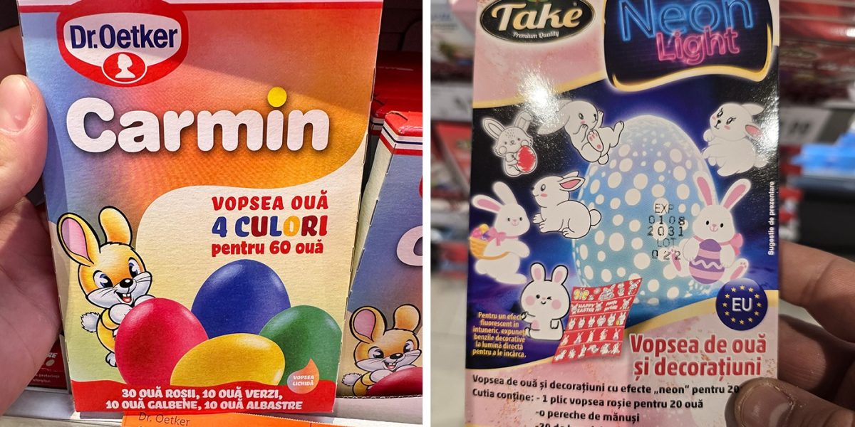 Din ce sunt făcute vopselele de ouă LIDL și Kaufland? Analiza de Paște!