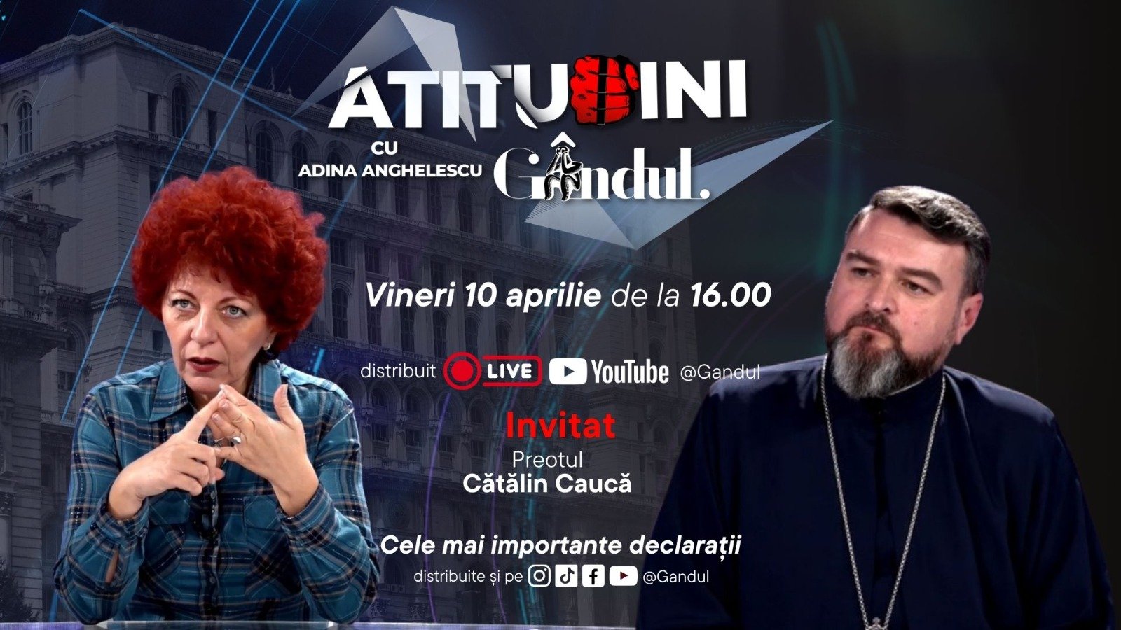 Adina Anghelescu revine cu o nouă emisiune, LIVE pe Gândul