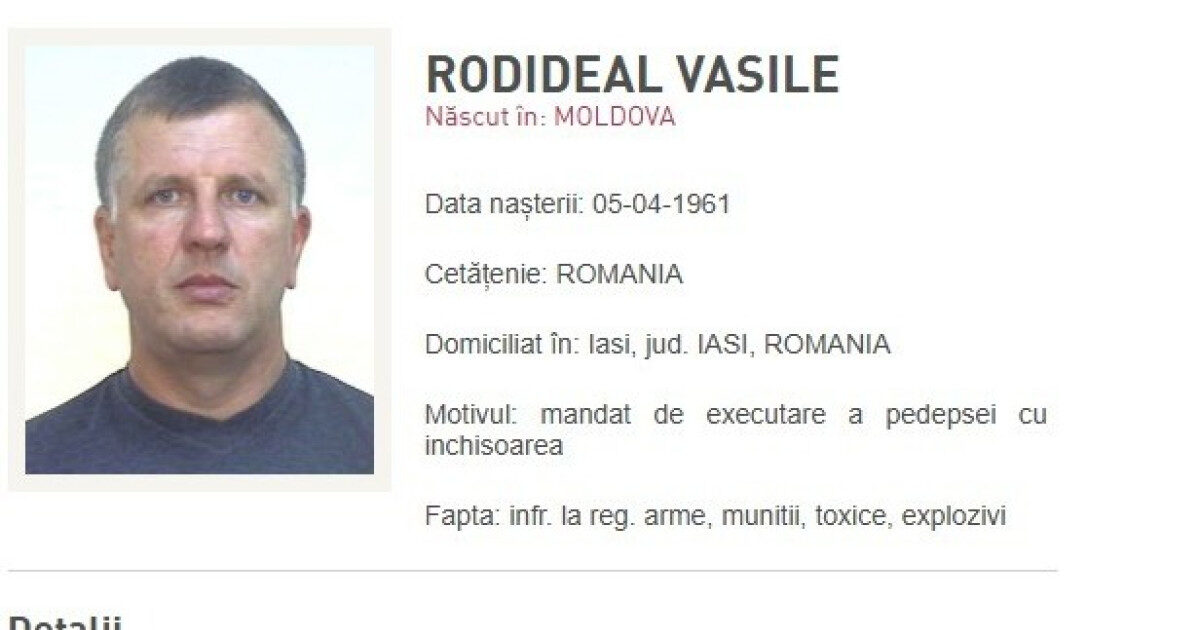 Rusia predă României fugarul Vasile Rodideal, de pe lista Most Wanted