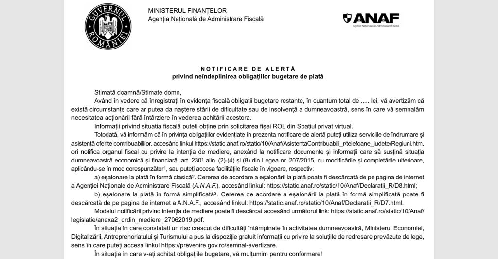 ANAF trimite ALERTĂ firmelor cu datorii. Cum Scapi de EA