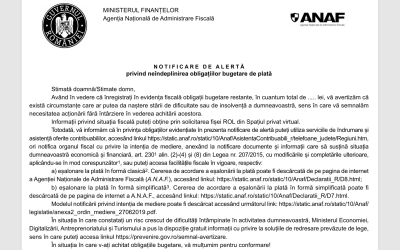 ANAF trimite ALERTĂ firmelor cu datorii. Cum Scapi de EA