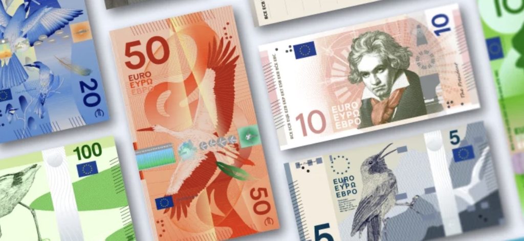Noile bancnote euro: 10 variante pentru votul european
