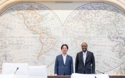 Taiwan President Lai Ching-te with Eswatini King Mswati III on May 4, 2026. Image via @Chingtelai