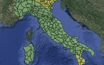 la mappa delle regioni a rischio
