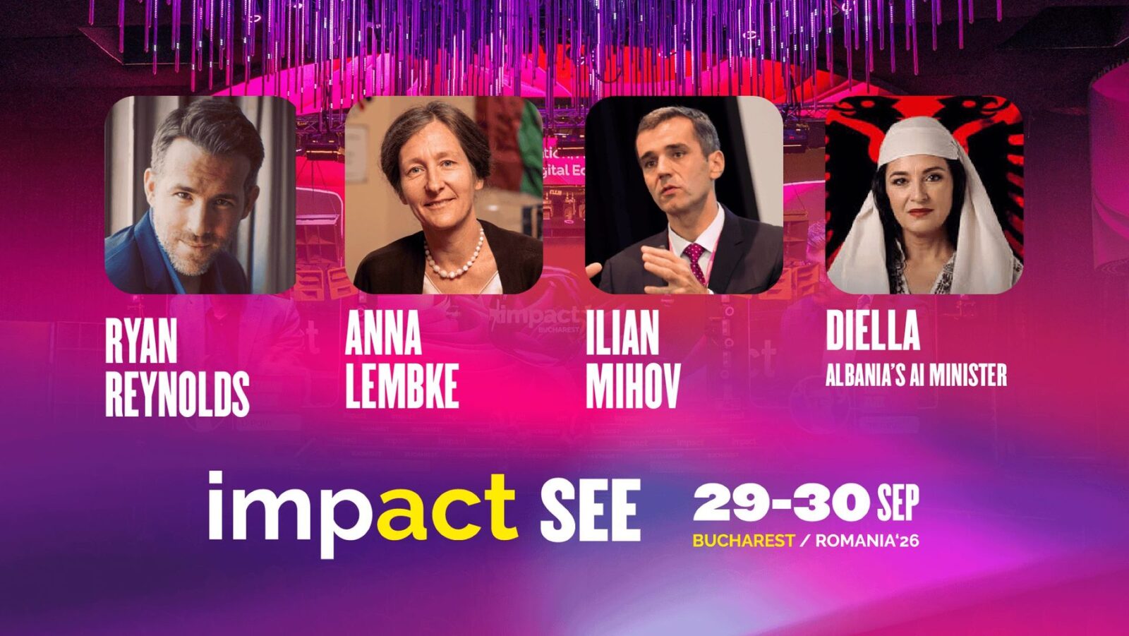 Reynolds și AI-ul-ministru, la București pentru IMPACT SEE
