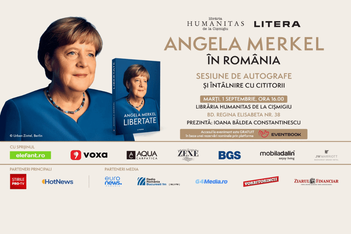 Angela Merkel, la București: Fostul cancelar, la două evenimente