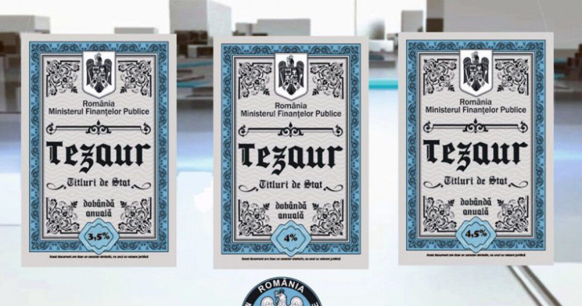 Titluri noi la TEZAUR: Statul plătește 7,15%