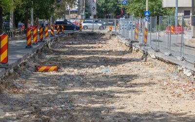 Vestigii vechi pe șantierul tramvaiului 5, lucrări blocate