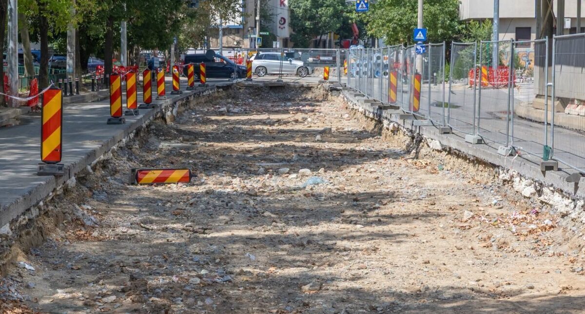 Vestigii vechi pe șantierul tramvaiului 5, lucrări blocate