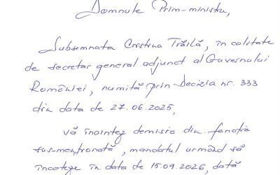 Trăilă pleacă din Guvern: „Sunt nevinovată, scandalul afectează premierul”