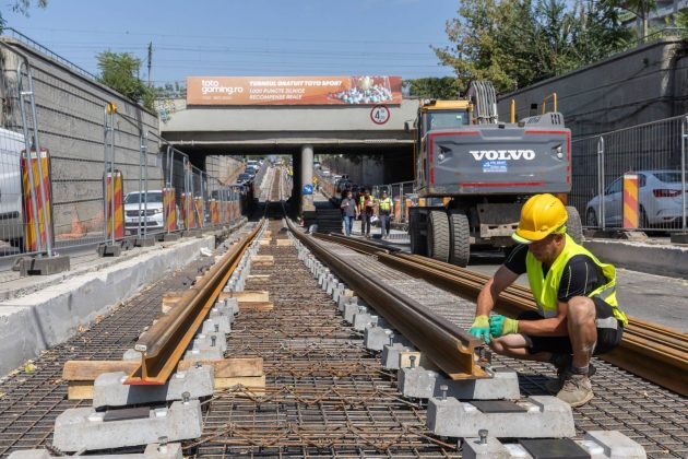 Podul Constanța: Șina de tramvai se montează, Ciucu anunță termenul