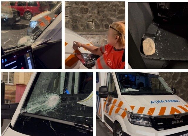 Ambulanță atacată la Cluj: Șoferul, operat la ochi. Starea e stabilă, dar riscurile persistă