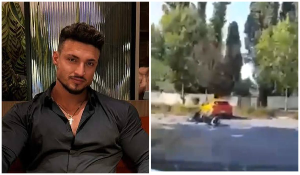 Primele imagini: Andrei Bordeianu, aruncat în aer de pe moto