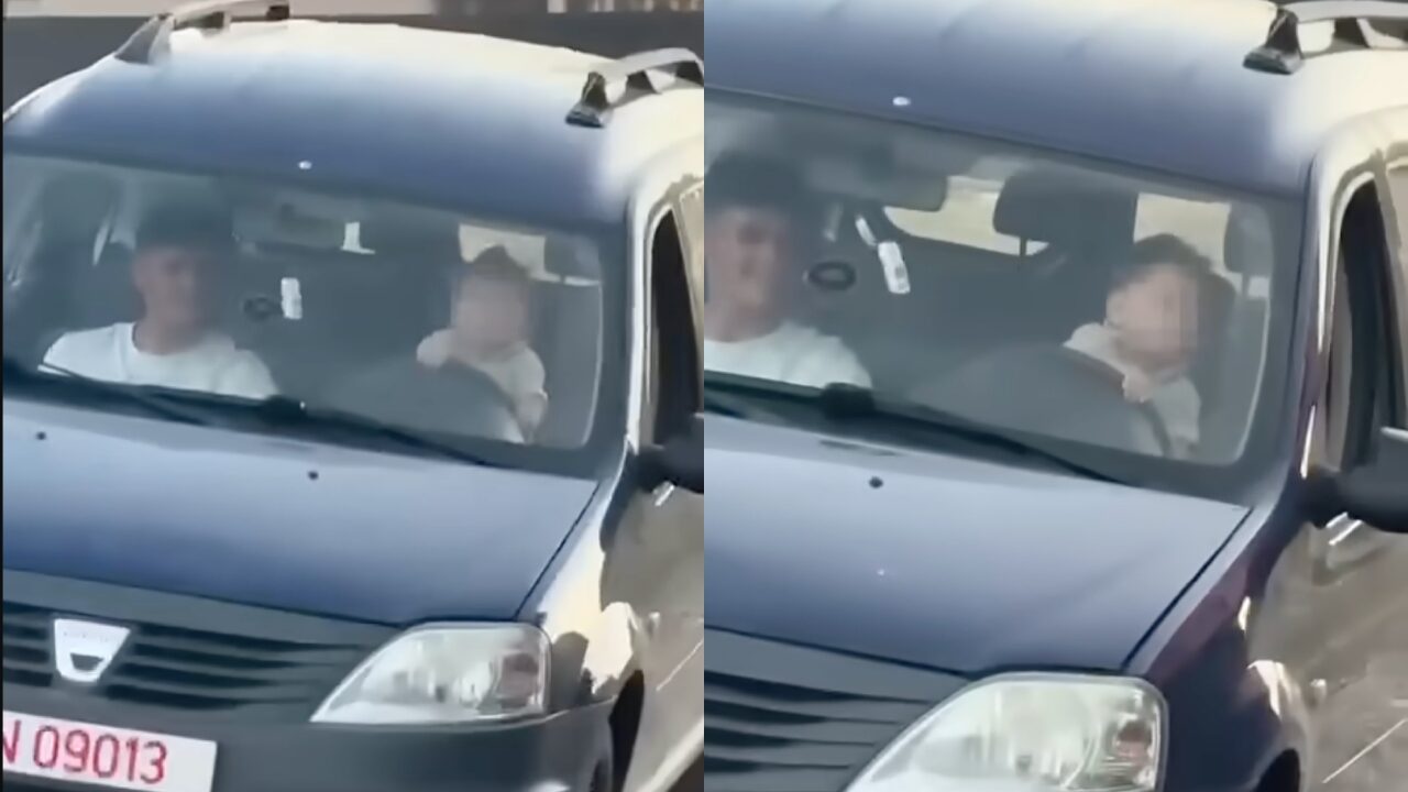 Bebeluș de 11 luni prins la volan în Vrancea. Mama de 17 ani a filmat VIDEO
