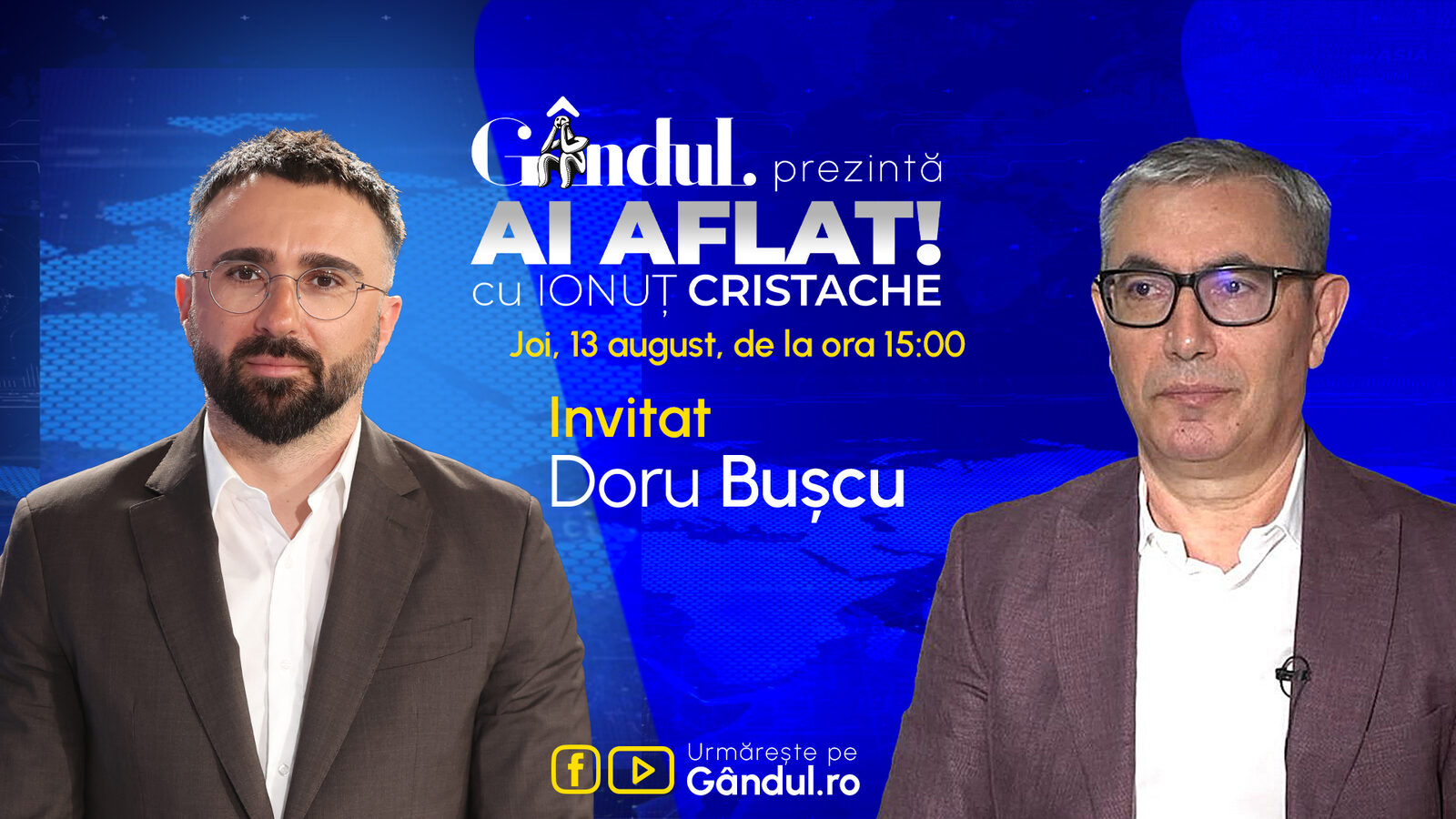Cristache debutează joi cu Bușcu la Gândul