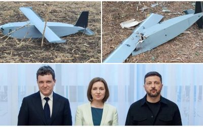 Dronă prăbușită lângă Chișinău, Zelenski și Nicușor Dan prezenți