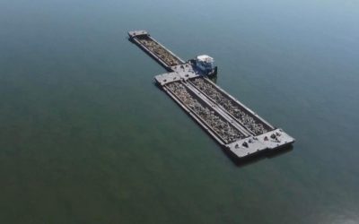 Dronă filmată scufundarea barjelor pe Dunăre