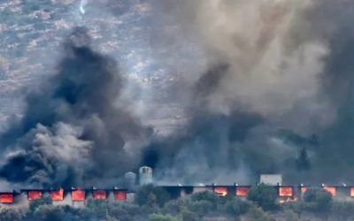 Incendii lângă Atena! Grecia sufocată de căldură extremă