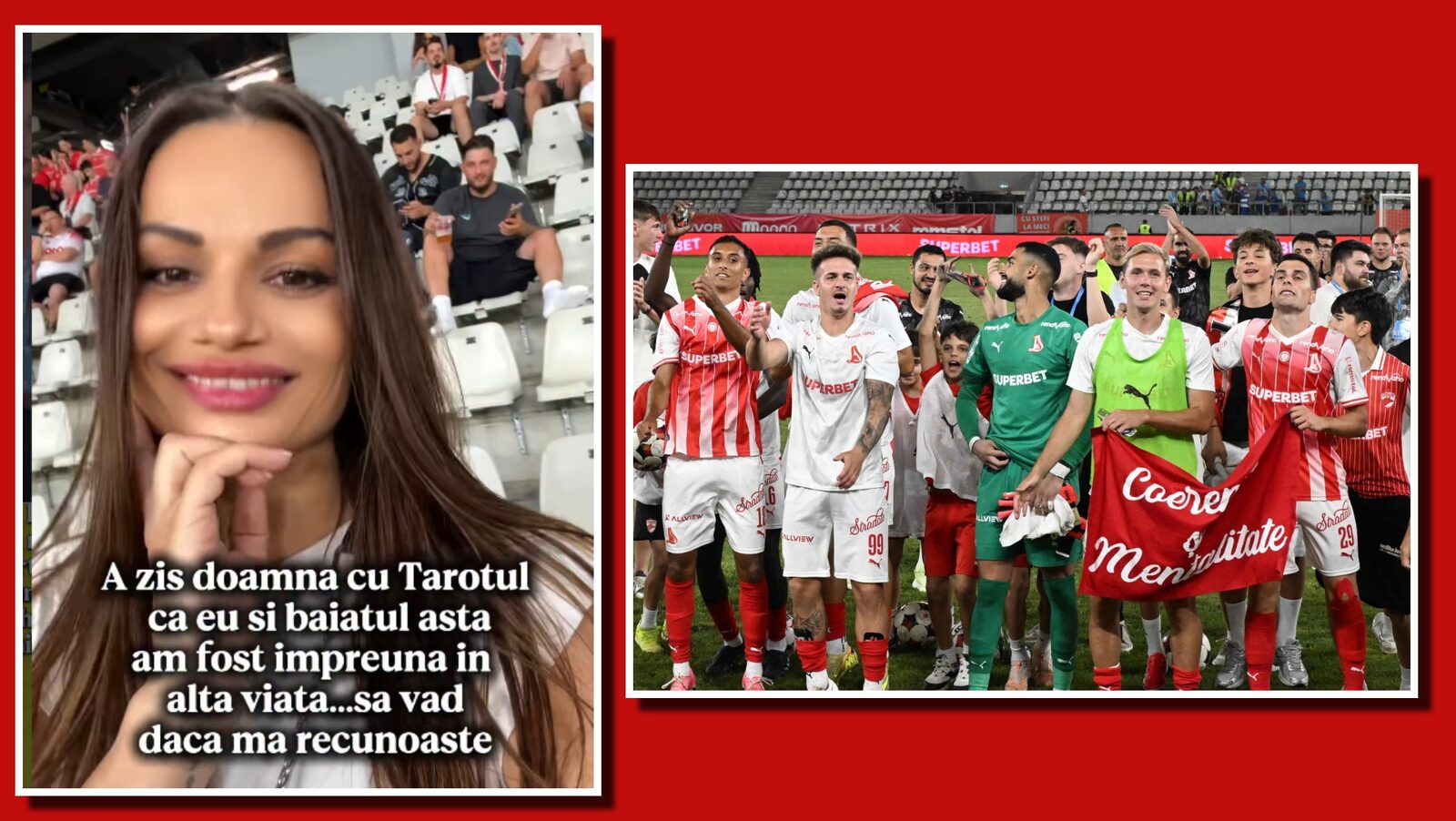 Influenceriță cu jucătorul lui Dinamo: „Am fost împreună în altă viață”