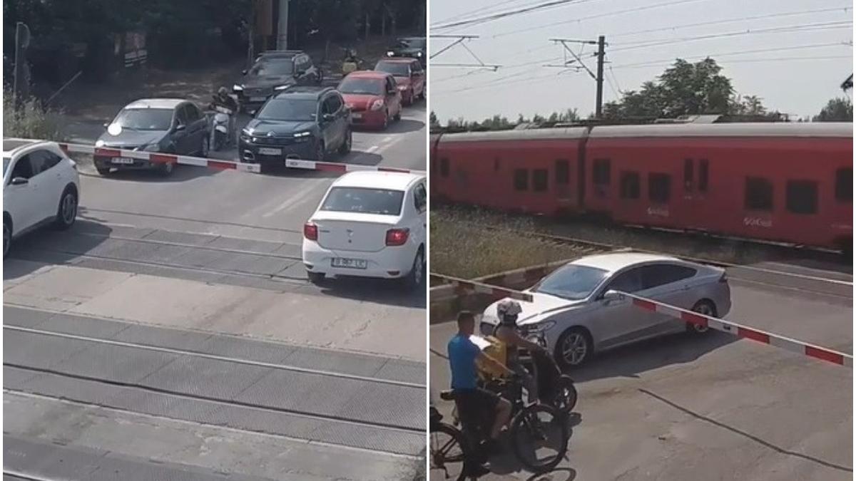 Șoferi blocați la Petricani: Trenul trece pe lângă ei, CFR acuză inconștiență