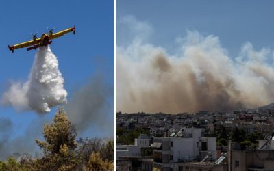 Incendii la Atena, val de căldură în Grecia; Spania evacuează