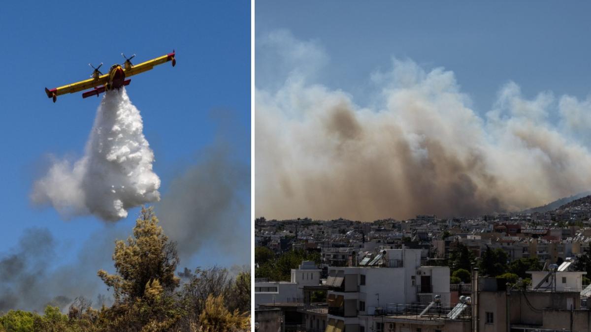 Incendii la Atena, val de căldură în Grecia; Spania evacuează