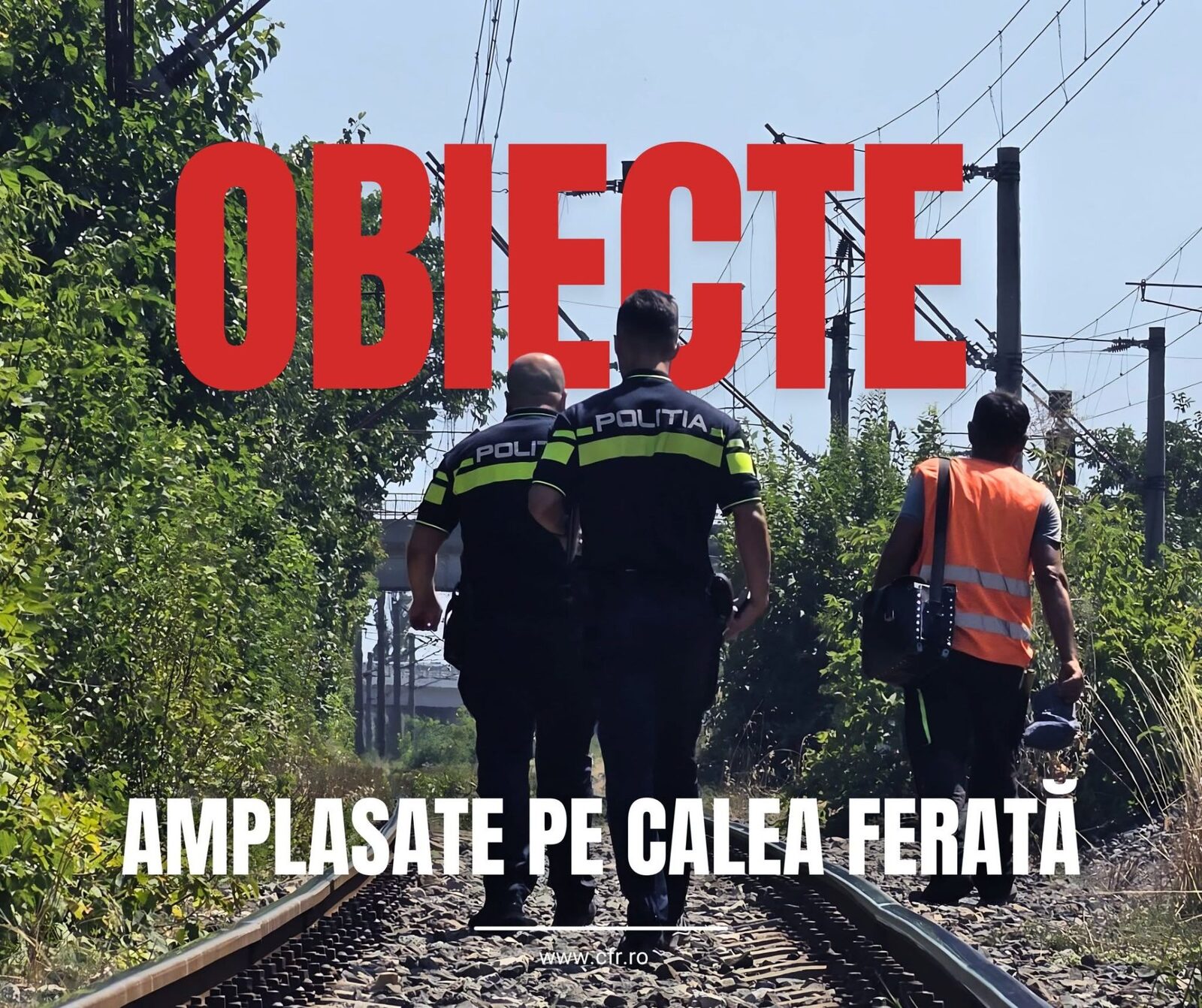 Pericol pe calea ferată de pe litoral: Obiecte aruncate pe șine