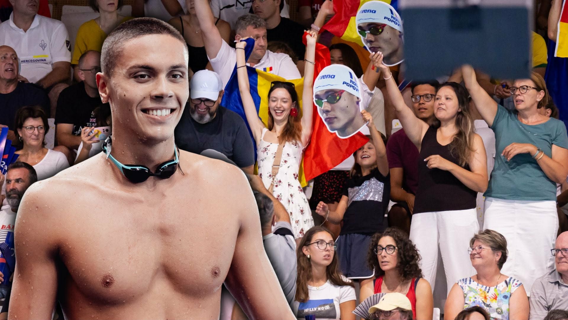 Taisia, show în tribune la 200m, i-a susținut lui David Popovici!