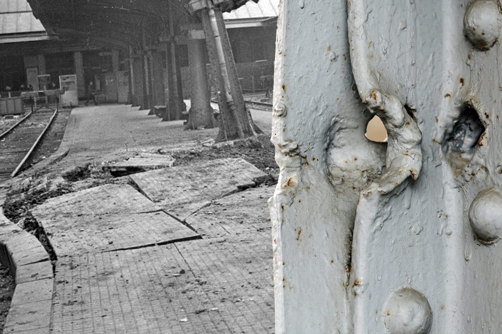 Gara de Nord: Stâlpul bombardat păstrează secrete vechi