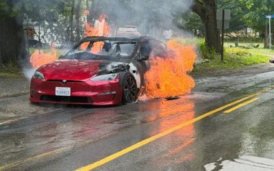 Tesla a intrat în curtea pompierilor. Ce a urmat i-a lăsat mască