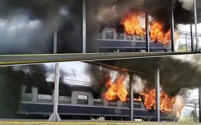 Incendiu la tren Regio Arad: Călătorii, evacuați în grabă