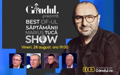 Tucă Show, vineri, 19:00: O seară exclusivistă cu Marius Tucă