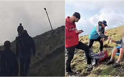 Bătrân singur pe Moldoveanu, părăsit de familie, s-a rătăcit