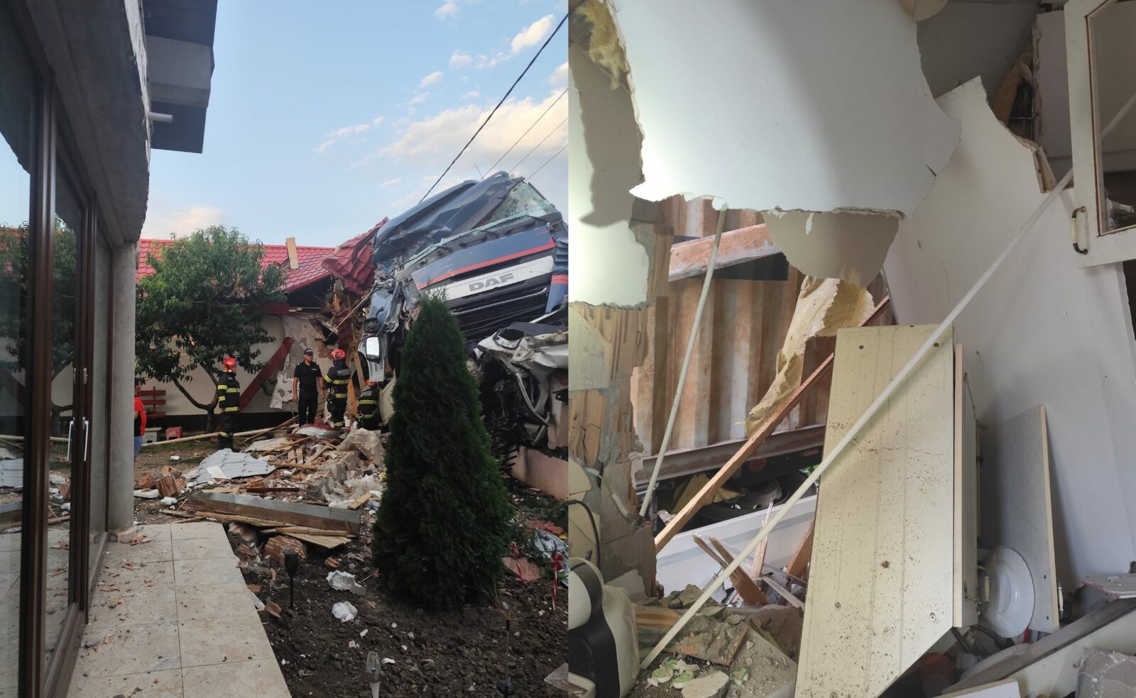TIR distruge gospodării în Vaslui: O casă pulverizată