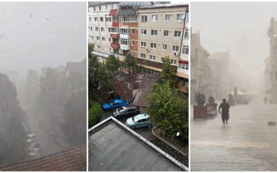 Vremea rea a lovit orașele: Acoperișuri smulse, copaci la pământ
