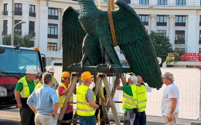 Revin la viață sculpturi distruse în 1944 pe Universitatea din București