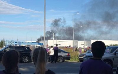 Incendiu la Ekaterinburg după un atac cu dronă ucraineană