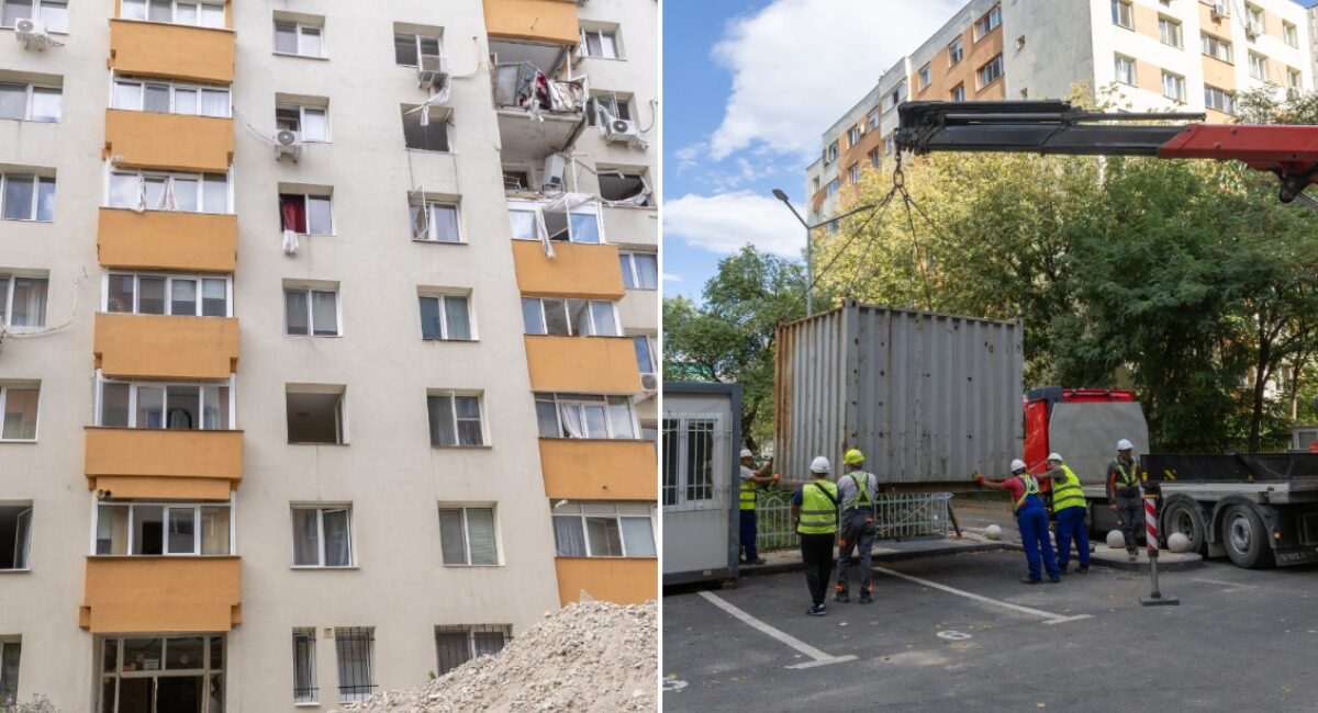 Rahova: Blocul explodează, acum intră în șantier. Locatarii își recuperează bunurile